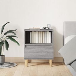 Berkfield Home Bedside Cabinet Grey Sonoma 40x35x50 cm - Size: 40 x 35 x 50 cm - thumbnail 1