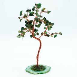 KDMD Large Gemstone Tree - Green Aventurine on Green Agate Base (100 stones) - thumbnail 2