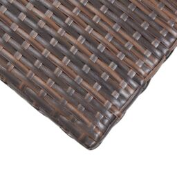 Berkfield Home Tea Table Brown 50x50x47 cm Poly Rattan - Size: 50 x 50 x 47 cm - thumbnail 4