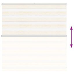 Berkfield Home Zebra Blind Marble Beige 145x100 cm Fabric Width 140.9 cm Polyester - thumbnail 5