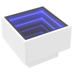 Berkfield Home Side Table with LED White 40x40x30 cm Engineered Wood - Size: 40 x 40 x 30 cm - thumbnail 1