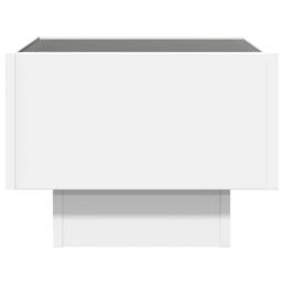 Berkfield Home Side Table with LED White 40x40x30 cm Engineered Wood - Size: 40 x 40 x 30 cm - thumbnail 6