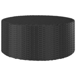 Berkfield Home Tea Table Black 68x68x30 cm Poly Rattan - Size: 68 x 68 x 30 cm - thumbnail 2