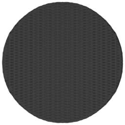 Berkfield Home Tea Table Black 68x68x30 cm Poly Rattan - Size: 68 x 68 x 30 cm - thumbnail 3