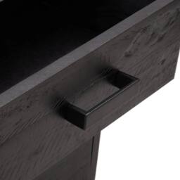 Berkfield Home Decorative Bedside Cabinet Black 36x30x45 cm Solid Pinewood - Size: 36 x 30 x 45 cm - thumbnail 7