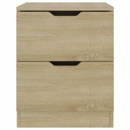 Berkfield Home Bedside Cabinets 2 pcs Sonoma Oak 40x40x50 cm Engineered Wood in Brown - Size: 40 x 40 x 50 cm - thumbnail 4