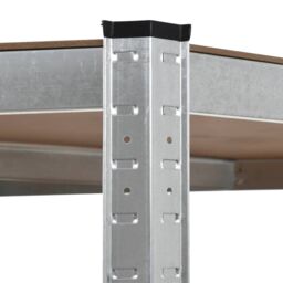 Berkfield Home Storage Shelf Silver 90x90x180 cm Steel & MDF - Size: 90 x 90 x 180 cm - thumbnail 5
