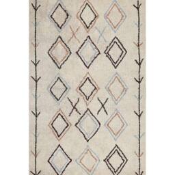 Wyld and Coco Hand-Tufted Cotton Area Rug 160 x 230 cm Multicolour Beige - Size: 160 cm x 230 cm - thumbnail 2