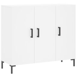 Berkfield Home Sideboard White 90x34x80 cm Engineered Wood - Size: 90 x 34 x 80 cm - thumbnail 2