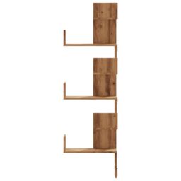 Berkfield Home Wall Corner Shelf Artisian Oak 45x45x147 cm Engineered Wood in Brown - Size: 45 x 45 x 147 cm - thumbnail 4