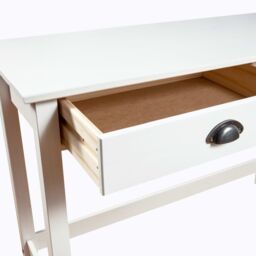 Berkfield Home Console Table Hill with 2 Drawers 110x45x74 cm Solid Pine Wood in White - Size: 110 x 45 x 74 cm - thumbnail 5