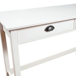 Berkfield Home Console Table Hill with 2 Drawers 110x45x74 cm Solid Pine Wood in White - Size: 110 x 45 x 74 cm - thumbnail 6