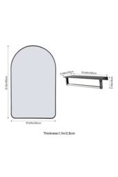 Living and Home Aluminium Alloy Framed HD Float Glass Bathroom Mirror in Black - thumbnail 7