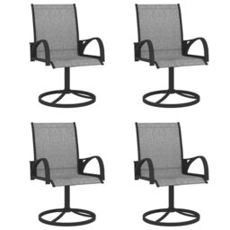 Berkfield Home 5 Piece Garden Dining Set Textilene & Steel in Grey - thumbnail 6