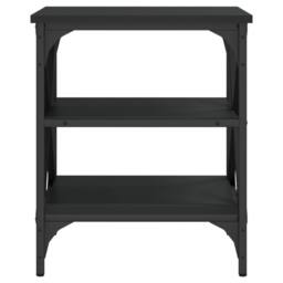 Berkfield Home Side Tables 2 pcs Black 40x42x50 cm Engineered Wood - Size: 40 x 42 x 50 cm - thumbnail 6