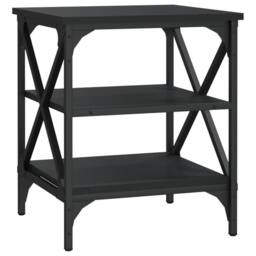 Berkfield Home Side Tables 2 pcs Black 40x42x50 cm Engineered Wood - Size: 40 x 42 x 50 cm - thumbnail 5