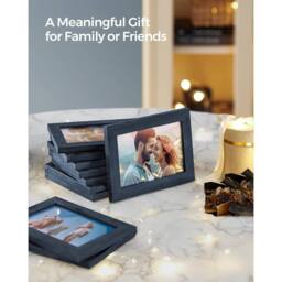 SONGMICS Wall Photo Display Set Standard Photo Frame Gallery Display in Dark Blue - thumbnail 3
