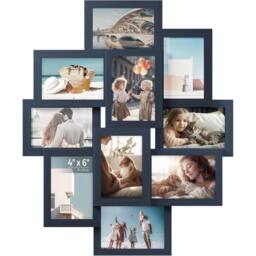 SONGMICS Wall Photo Display Set Standard Photo Frame Gallery Display in Dark Blue - thumbnail 7