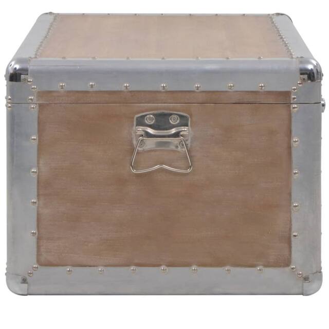 Berkfield Home Storage Box Solid Fir Wood 91x52x40 cm Brown - Size: 91 x 52 x 40 cm - image 1