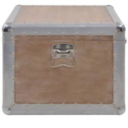 Berkfield Home Storage Box Solid Fir Wood 91x52x40 cm Brown - Size: 91 x 52 x 40 cm - thumbnail 1