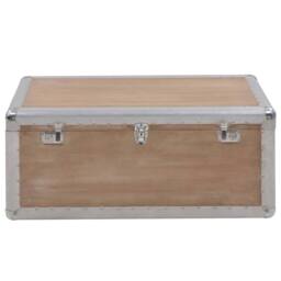 Berkfield Home Storage Box Solid Fir Wood 91x52x40 cm Brown - Size: 91 x 52 x 40 cm - thumbnail 3