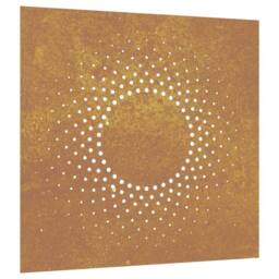 Berkfield Home Garden Wall Decoration 55x55 cm Corten Steel Sun Design in Brown