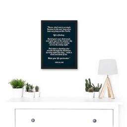 Artery8 Quote Robin Williams Don't Worry Life Is Spectacular A4 Artwork Framed Wall Art Print in Black - thumbnail 2