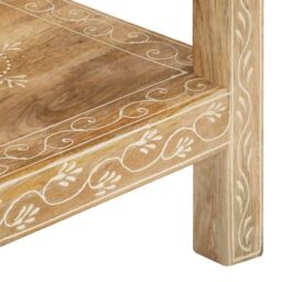 Berkfield Home Console Table 80x35x74 cm Solid Mango Wood in Brown - Size: 80 x 35 x 74 cm - thumbnail 5