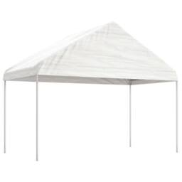 Berkfield Home Gazebo with Roof White 6.69x4.08x3.22 m Polyethylene - thumbnail 1