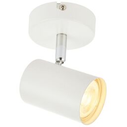 Loops LED Adjustable Ceiling Spotlight Matt White Single GU10 Dimmable Downlight - thumbnail 1