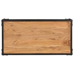 Berkfield Home Beautiful Coffee Table 90x45x35 cm Solid Acacia Wood in Brown - Size: 90 x 45 x 35 cm - thumbnail 4