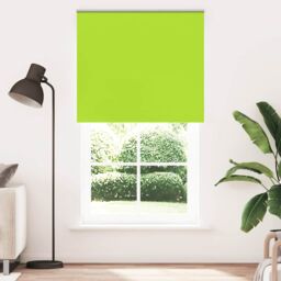 Berkfield Home Roller Blind Blackout Leaves Green 140x210 cm Fabric Width 136.6 cm Polyester - thumbnail 2