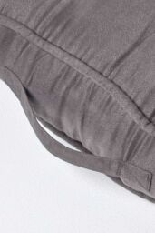 Homescapes Faux Suede Armchair Booster Cushion in Grey - Size: 50 cm x 50 cm - thumbnail 6