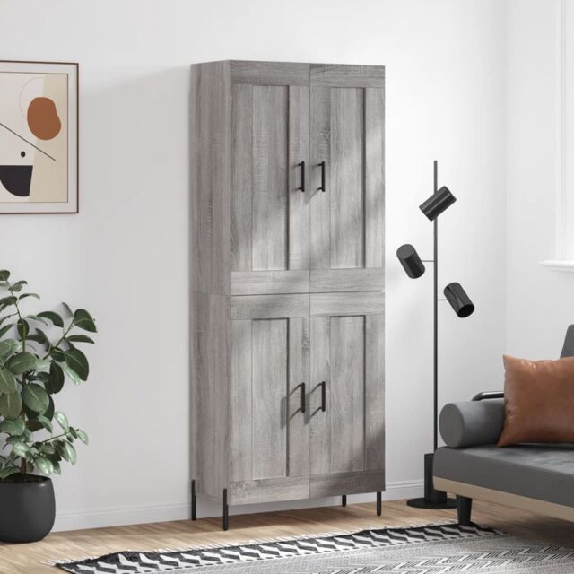 Berkfield Home Highboard Grey Sonoma 69.5x34x180 cm Engineered Wood - image 1