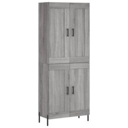Berkfield Home Highboard Grey Sonoma 69.5x34x180 cm Engineered Wood - thumbnail 2