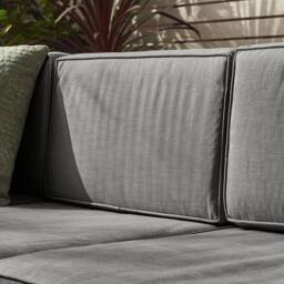FurnitureboxUK Orlando 4 Seat Modular Outdoor Garden Rattan Sofa in Grey - thumbnail 6