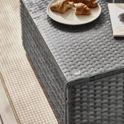 FurnitureboxUK Orlando 4 Seat Modular Outdoor Garden Rattan Sofa in Grey - thumbnail 9