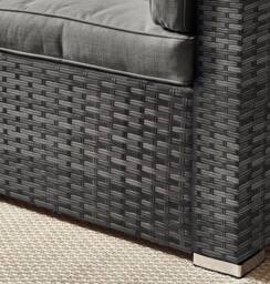 FurnitureboxUK Orlando 4 Seat Modular Outdoor Garden Rattan Sofa in Grey - thumbnail 8