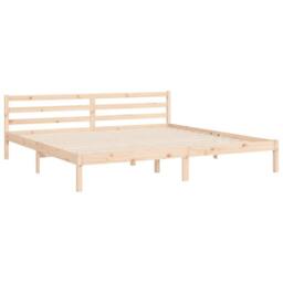 Berkfield Home Bed Frame without Mattress 200x200 cm Solid Wood in Natural - thumbnail 8