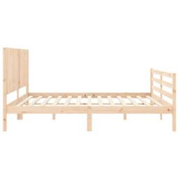 Berkfield Home Bed Frame without Mattress 200x200 cm Solid Wood in Natural - thumbnail 7