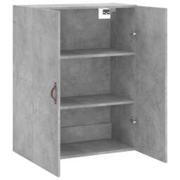 Berkfield Home Wall Mounted Cabinet Concrete Grey 69.5x34x90 cm - thumbnail 6