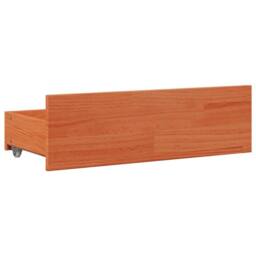 Berkfield Home Durable Bed Frame Frame w/Drawers Wax Brown 75x190 cm Small Singl - Size: Small Single - thumbnail 8