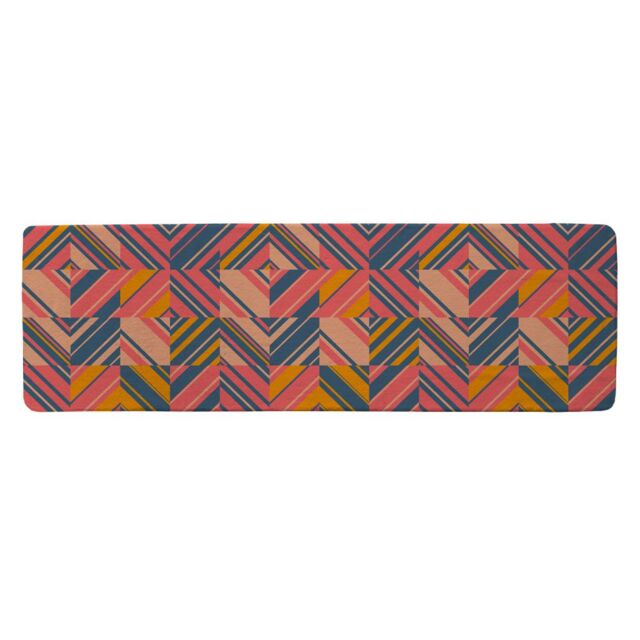 Benjamin Tate Design Striped Bright Geometric Pattern Runner Rug in Natural - Size: 67 cm x 230 cm - image 1