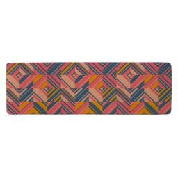 Benjamin Tate Design Striped Bright Geometric Pattern Runner Rug in Natural - Size: 67 cm x 230 cm - thumbnail 1