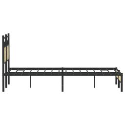 Berkfield Home Bed Frame Frame Sonoma Oak 120x190 cm Small Double Wood in Brown - thumbnail 7