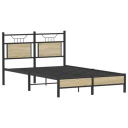 Berkfield Home Bed Frame Frame Sonoma Oak 120x190 cm Small Double Wood in Brown - thumbnail 5