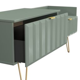 Ready Assembled 2 U Metro 2 Drawer Coffee TV Unit (Ready Assembled) in Pale Green - thumbnail 7