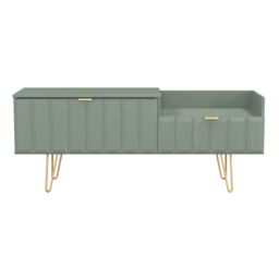 Ready Assembled 2 U Metro 2 Drawer Coffee TV Unit (Ready Assembled) in Pale Green - thumbnail 2
