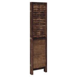 Berkfield Home Room Divider 5 Panels Dark Brown Solid Wood Paulownia - thumbnail 5