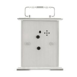Acctim Gainsborough Mantel Clock Quartz Polished Metal Carriage Clock Energy Efficient Movement in Silver - thumbnail 4